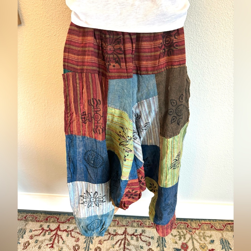 IndieGlam Cotton Patchwork Harem Pants - image 3